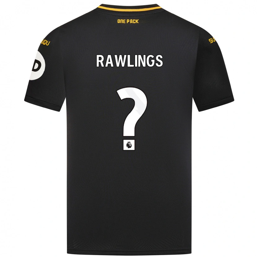 DanxenレディースLuke Rawlings#0黒アウェイシャツ2024/25ジャージーユニフォーム
