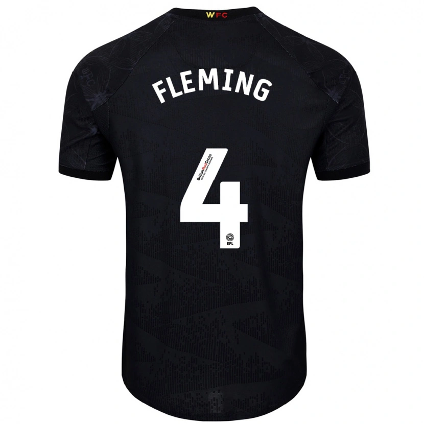 DanxenレディースCharlotte Fleming#4黒 白アウェイシャツ2024/25ジャージーユニフォーム