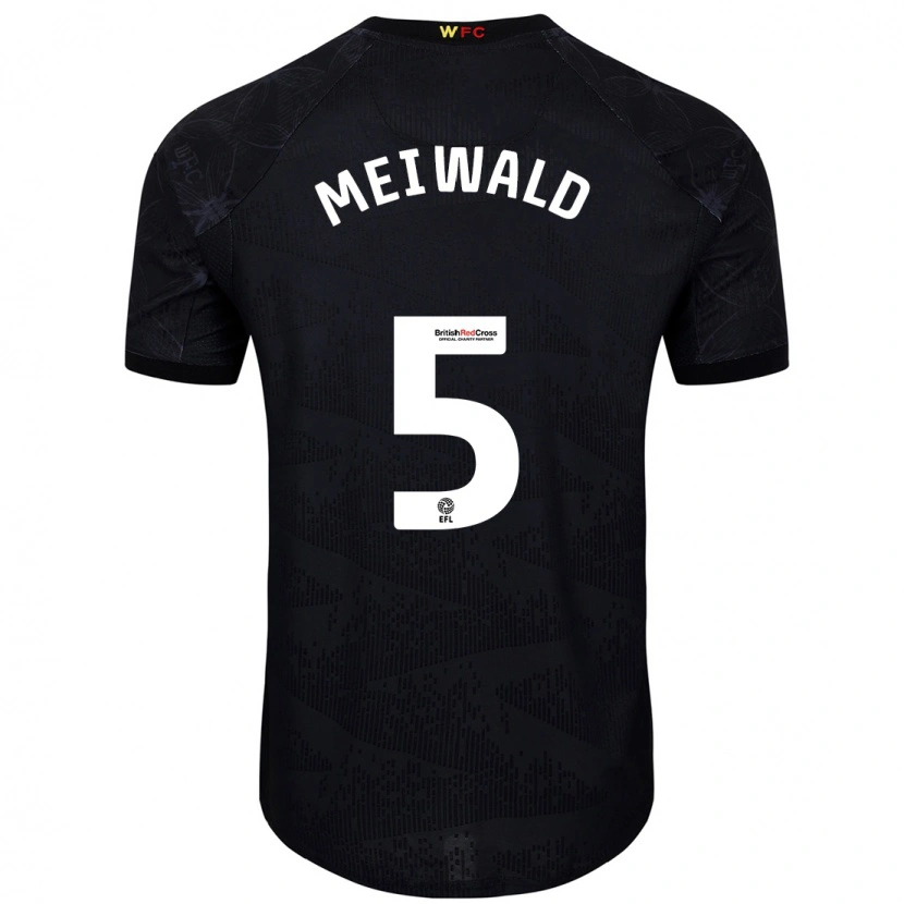 DanxenレディースAnne Meiwald#5黒 白アウェイシャツ2024/25ジャージーユニフォーム