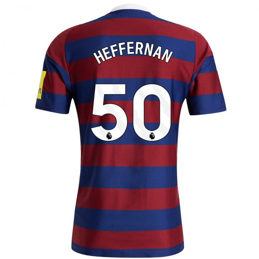 Danxenレディースカハル・ヘファーナン#50バーガンディ ネイビーブルーアウェイシャツ2024/25ジャージーユニフォーム