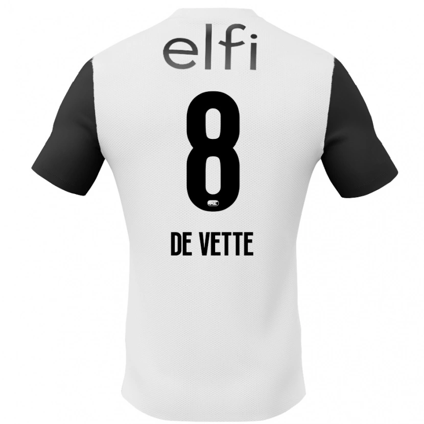 DanxenレディースManique De Vette#8白 黒アウェイシャツ2024/25ジャージーユニフォーム
