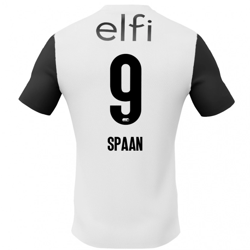 DanxenレディースFloor Spaan#9白 黒アウェイシャツ2024/25ジャージーユニフォーム