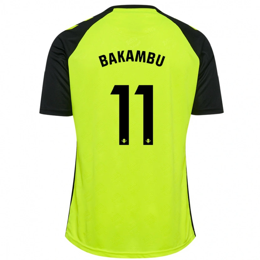 Danxenレディースセドリック・バカンブ#11蛍光黄黒アウェイシャツ2024/25ジャージーユニフォーム