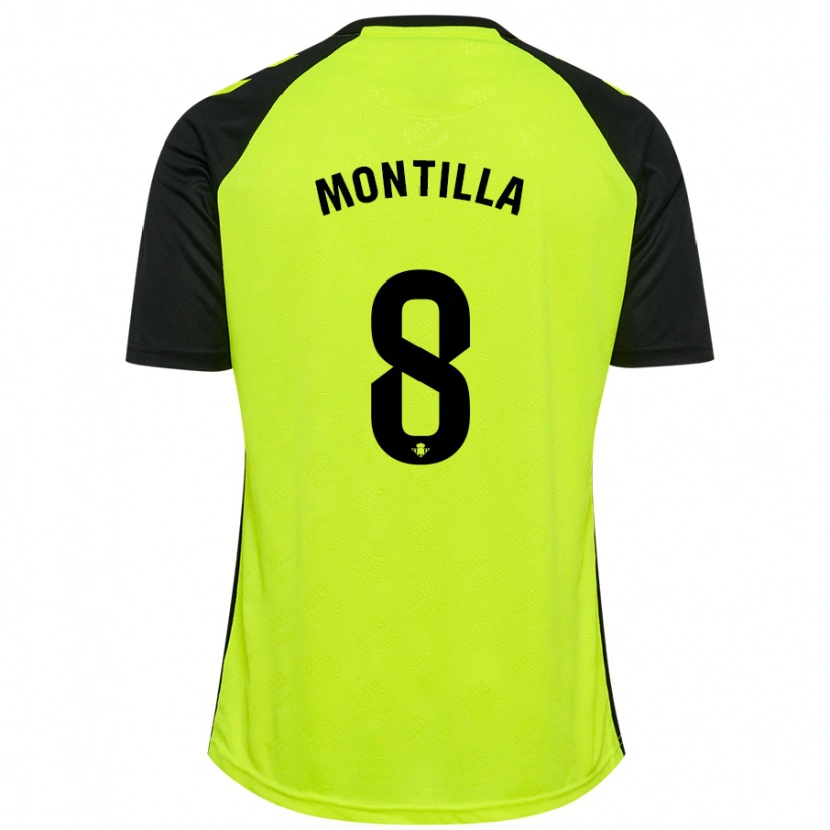 DanxenレディースNatalia Montilla#8蛍光黄黒アウェイシャツ2024/25ジャージーユニフォーム