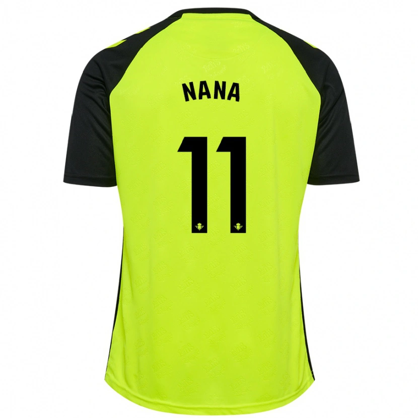 Danxenレディースヌリア・リジェロ・フェルナンデス#11蛍光黄黒アウェイシャツ2024/25ジャージーユニフォーム
