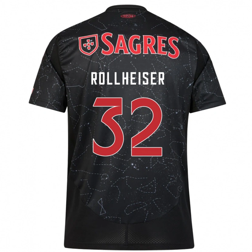 Danxenレディースベンジャミン・ロールハイザー#32黒 赤アウェイシャツ2024/25ジャージーユニフォーム