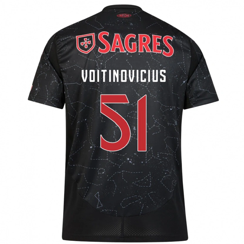 DanxenレディースArnas Voitinovicius#51黒 赤アウェイシャツ2024/25ジャージーユニフォーム