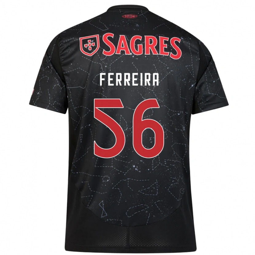 DanxenレディースMartim Ferreira#56黒 赤アウェイシャツ2024/25ジャージーユニフォーム