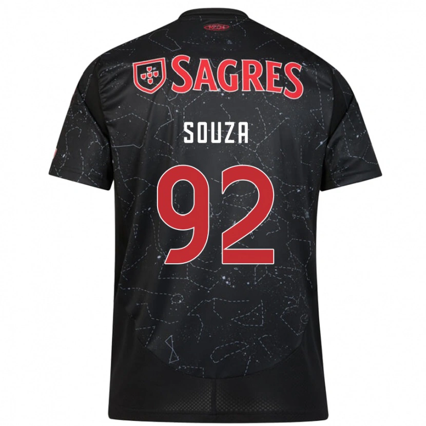 DanxenレディースPedro Souza#92黒 赤アウェイシャツ2024/25ジャージーユニフォーム