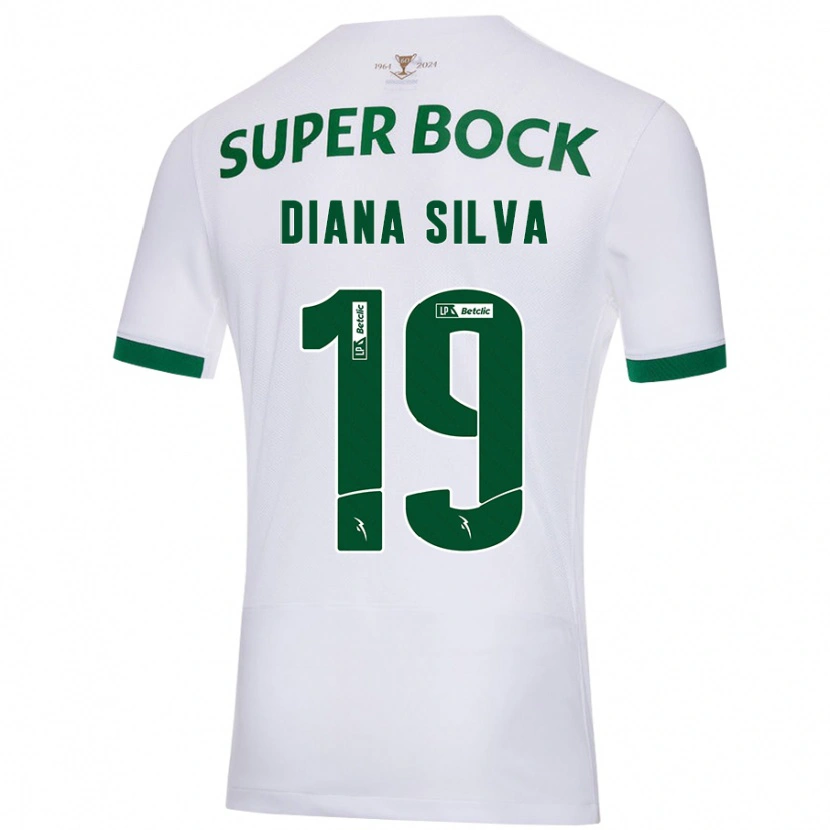 Danxenレディースダイアナ・シルバ#19白緑アウェイシャツ2024/25ジャージーユニフォーム