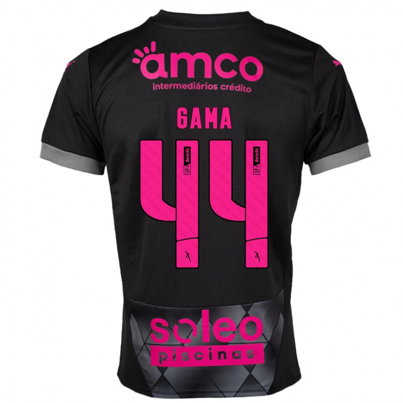 DanxenレディースDinis Gama#44ブラック ピンクアウェイシャツ2024/25ジャージーユニフォーム