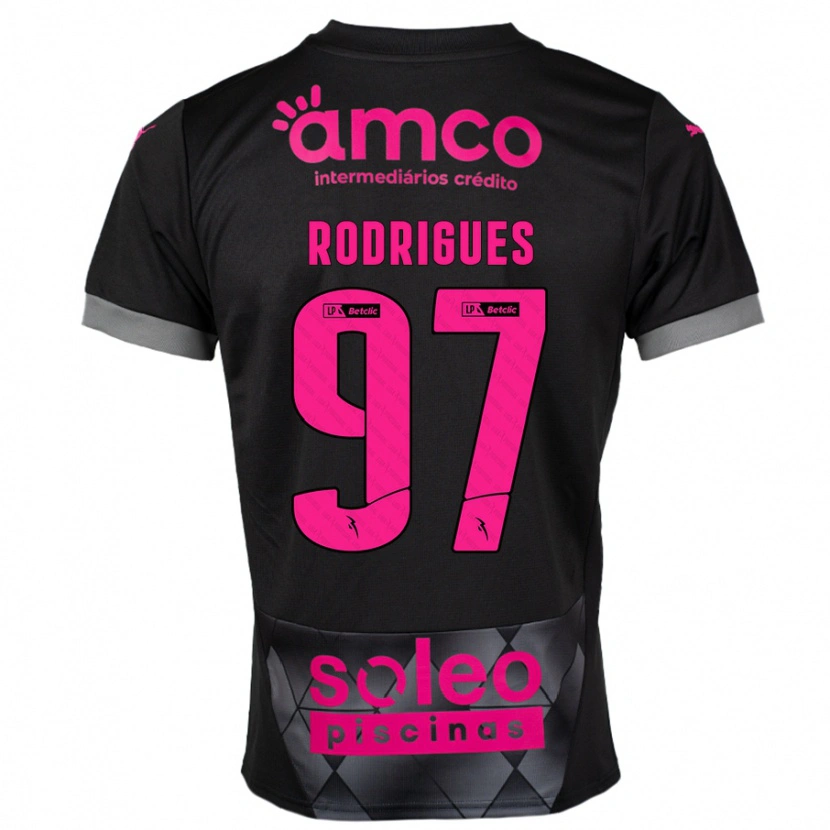 DanxenレディースDinis Rodrigues#97ブラック ピンクアウェイシャツ2024/25ジャージーユニフォーム