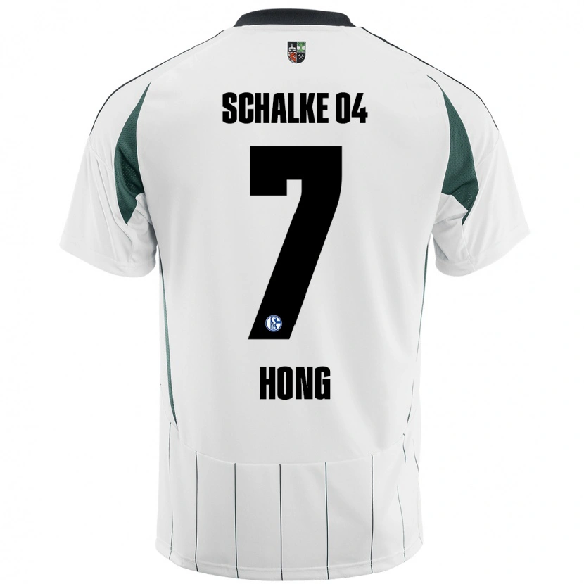 DanxenレディースSeok-Ju Hong#7白緑アウェイシャツ2024/25ジャージーユニフォーム