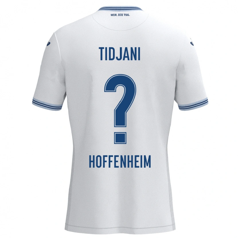 DanxenレディースNouh Tidjani#0ホワイト ブルーアウェイシャツ2024/25ジャージーユニフォーム