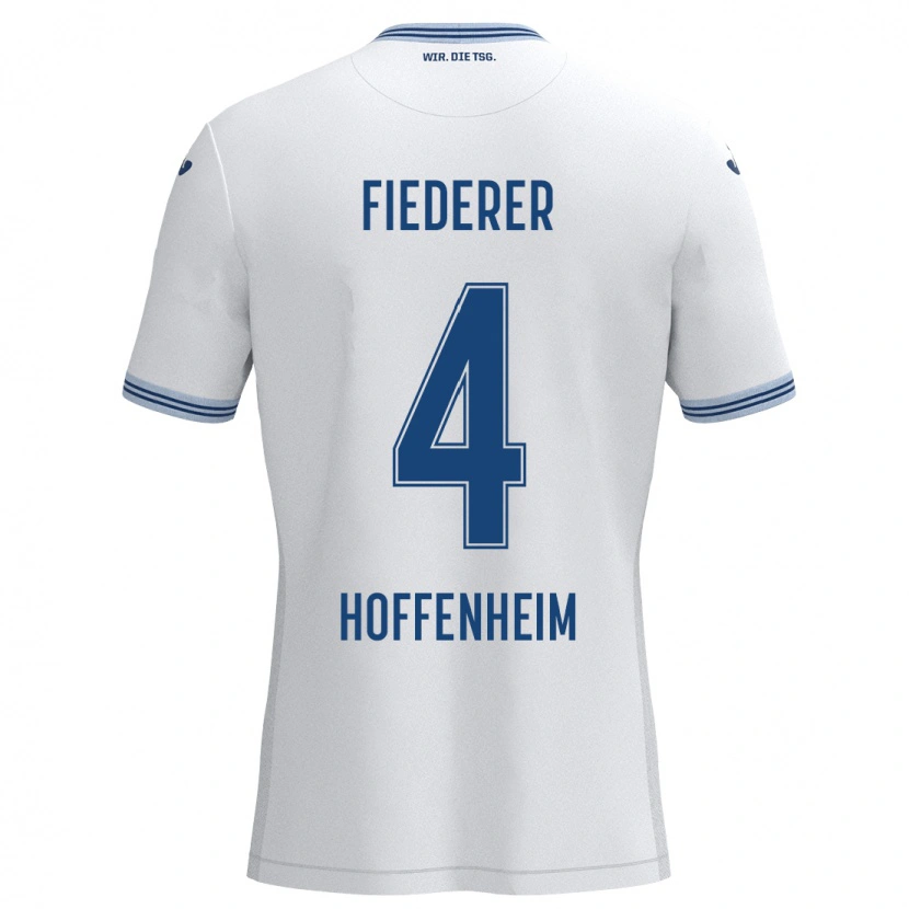 Danxenレディーストム・フィーデラー#4ホワイト ブルーアウェイシャツ2024/25ジャージーユニフォーム