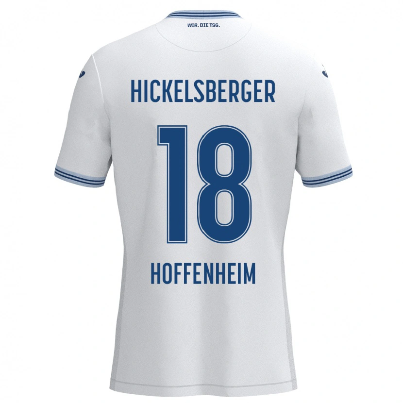 DanxenレディースJulia Hickelsberger#18ホワイト ブルーアウェイシャツ2024/25ジャージーユニフォーム