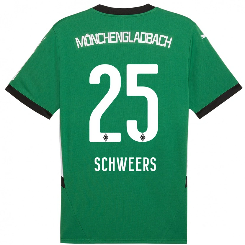 DanxenレディースLion Schweers#25緑 白アウェイシャツ2024/25ジャージーユニフォーム
