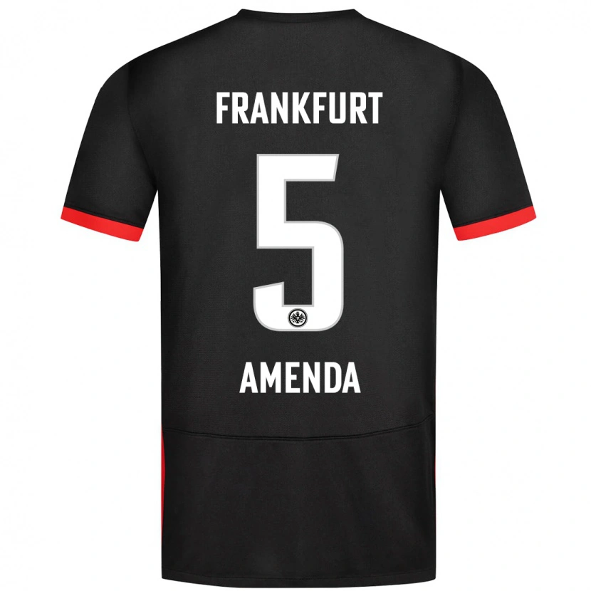 Danxenレディースオーレル・アメンダ#5黒アウェイシャツ2024/25ジャージーユニフォーム