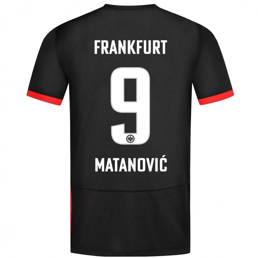 Danxenレディースイゴール・マタノヴィッチ#9黒アウェイシャツ2024/25ジャージーユニフォーム
