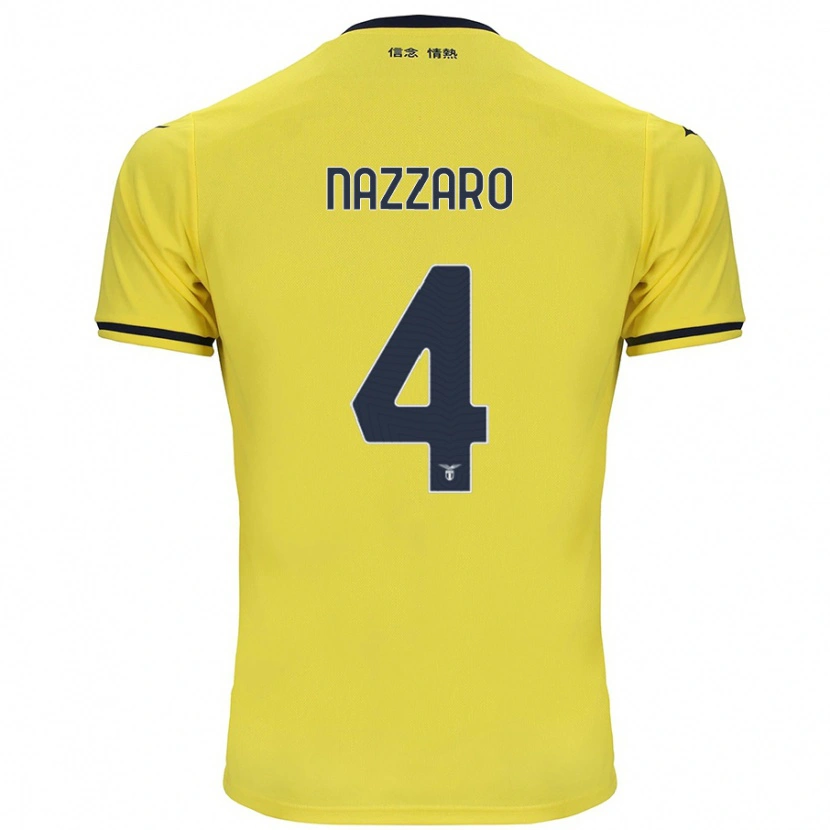 Danxenレディースマルコ・ナッツァロ#4黄アウェイシャツ2024/25ジャージーユニフォーム