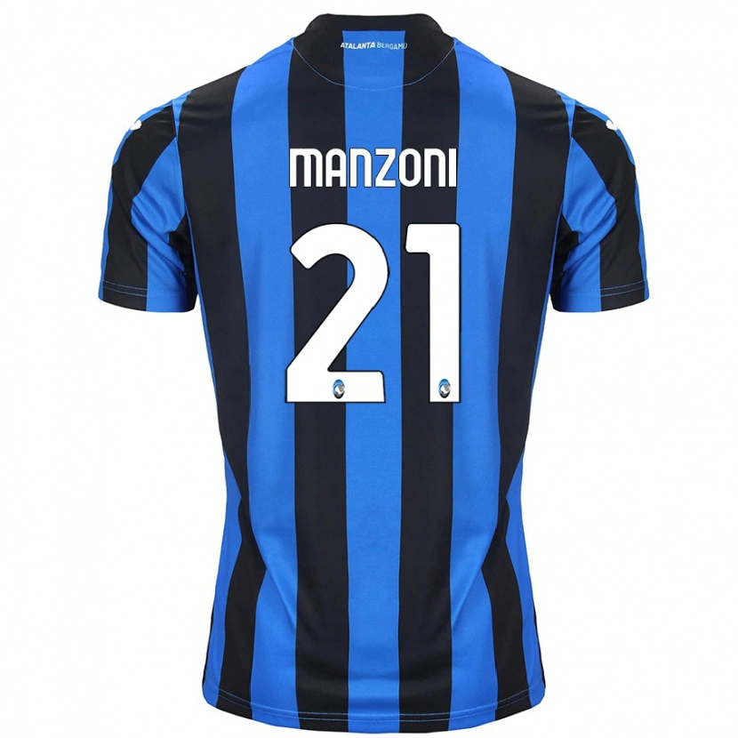 Danxenキッズアルベルト・マンゾーニ#21青黒ホームシャツ2024/25ジャージーユニフォーム