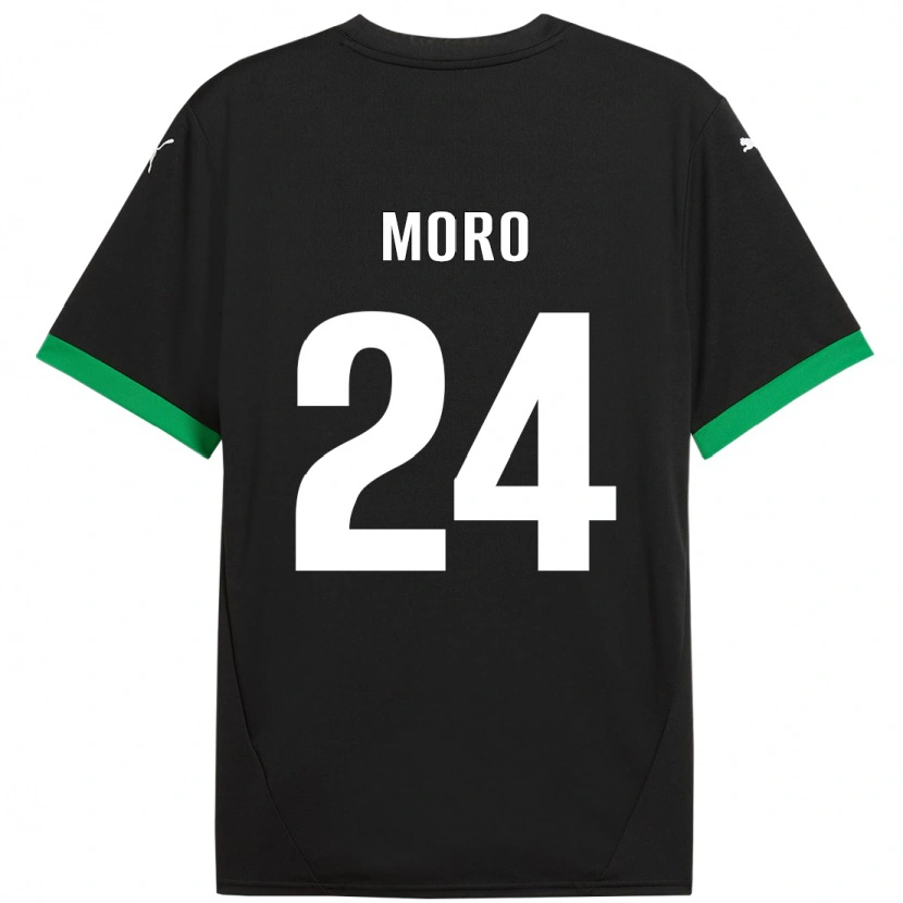 Danxenキッズルカ・モーロ#24黒 ダークグリーンホームシャツ2024/25ジャージーユニフォーム