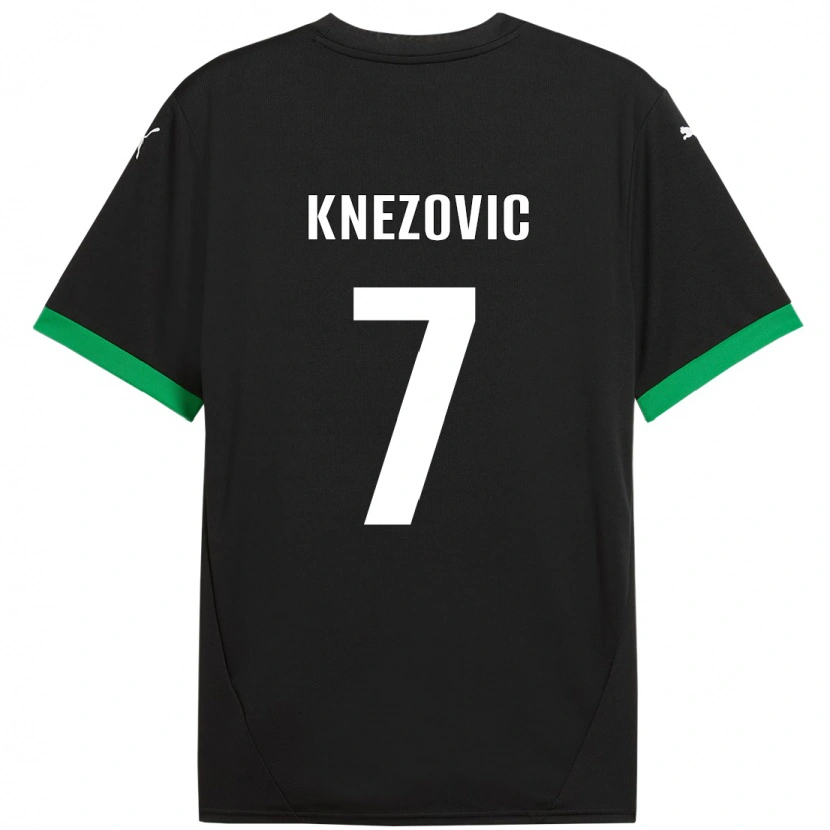 DanxenキッズBorna Knezovic#7黒 ダークグリーンホームシャツ2024/25ジャージーユニフォーム
