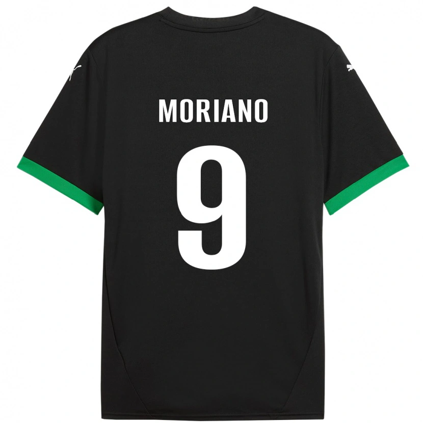 DanxenキッズAndrea Moriano#9黒 ダークグリーンホームシャツ2024/25ジャージーユニフォーム