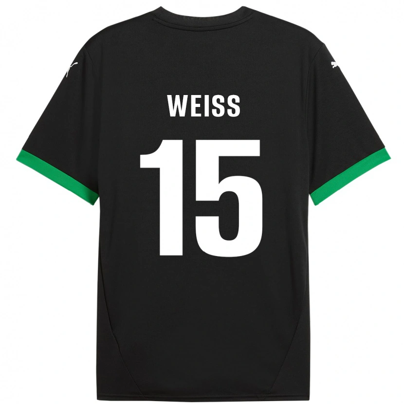 DanxenキッズDavid Weiss#15黒 ダークグリーンホームシャツ2024/25ジャージーユニフォーム