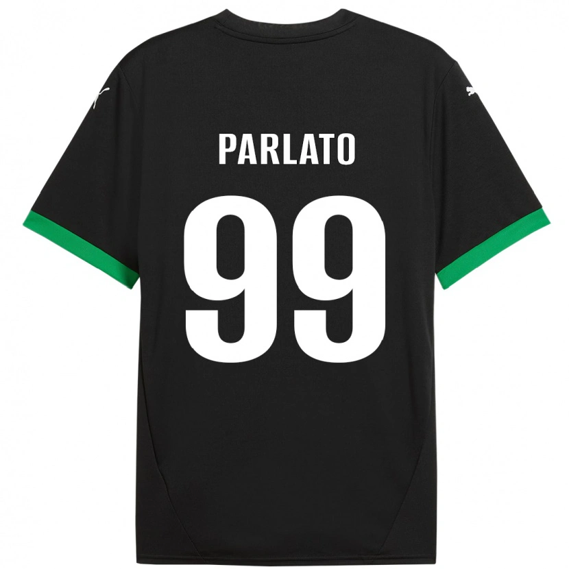 DanxenキッズClaudio Parlato#99黒 ダークグリーンホームシャツ2024/25ジャージーユニフォーム