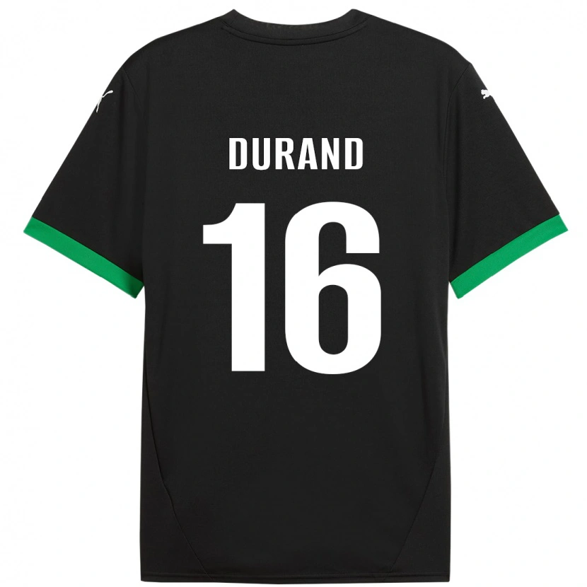 Danxenキッズソレーヌ・デュラン#16黒 ダークグリーンホームシャツ2024/25ジャージーユニフォーム