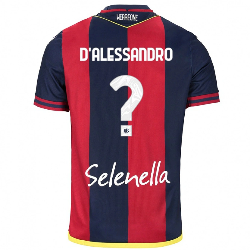 DanxenキッズGiuliano D'alessandro#0レッド ロイヤルブルーホームシャツ2024/25ジャージーユニフォーム