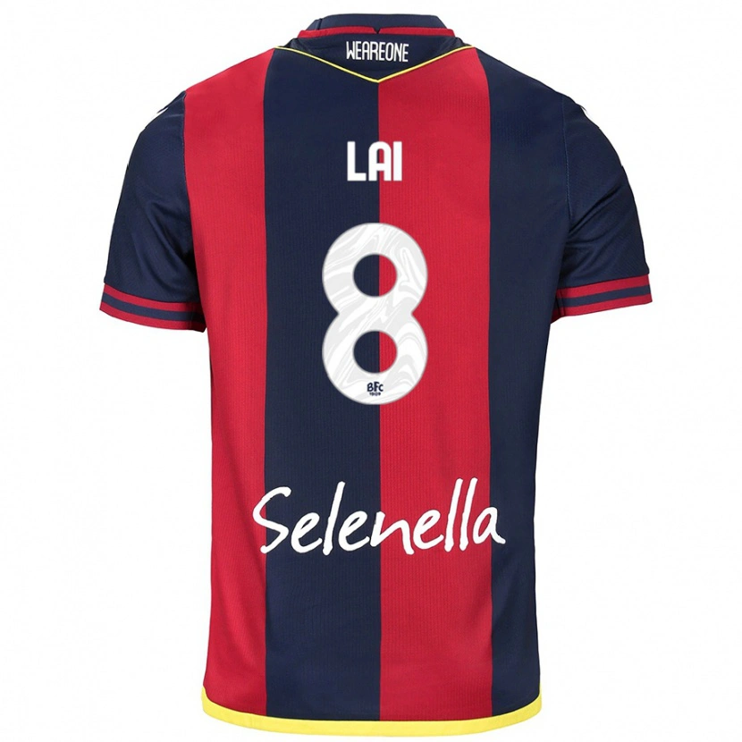 DanxenキッズLuca Lai#8レッド ロイヤルブルーホームシャツ2024/25ジャージーユニフォーム