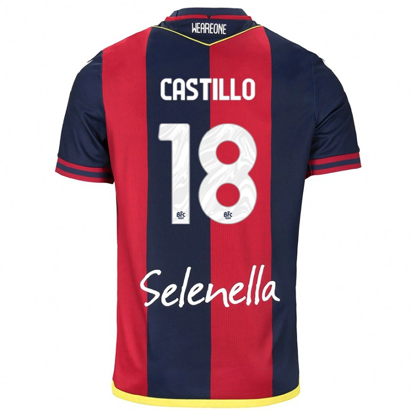 DanxenキッズTomas Castillo#18レッド ロイヤルブルーホームシャツ2024/25ジャージーユニフォーム