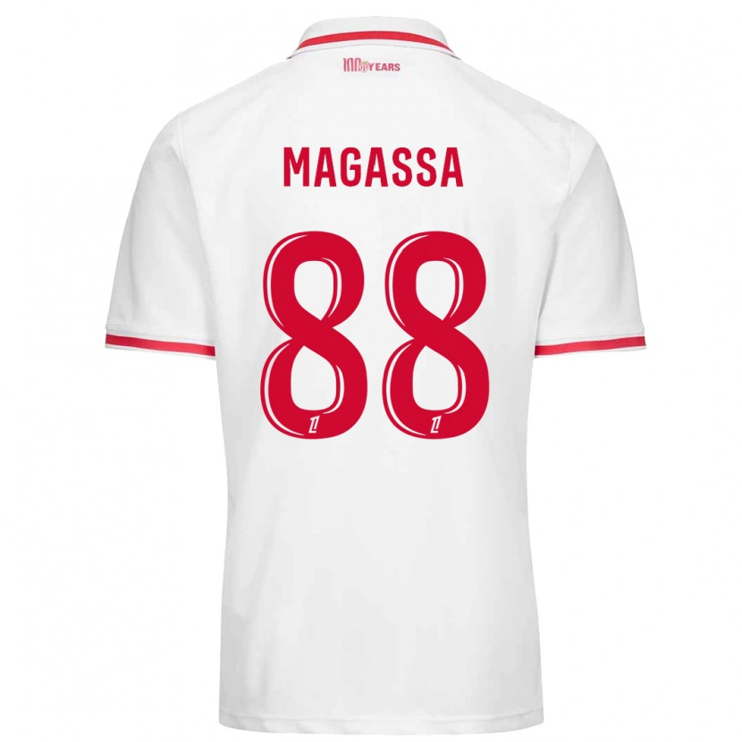 Danxenキッズスングトゥ・マガッサ#88白 赤ホームシャツ2024/25ジャージーユニフォーム