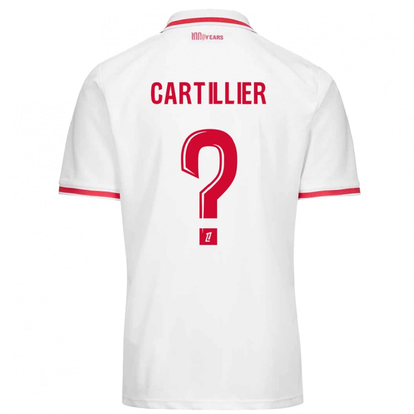 DanxenキッズAntonin Cartillier#0白 赤ホームシャツ2024/25ジャージーユニフォーム