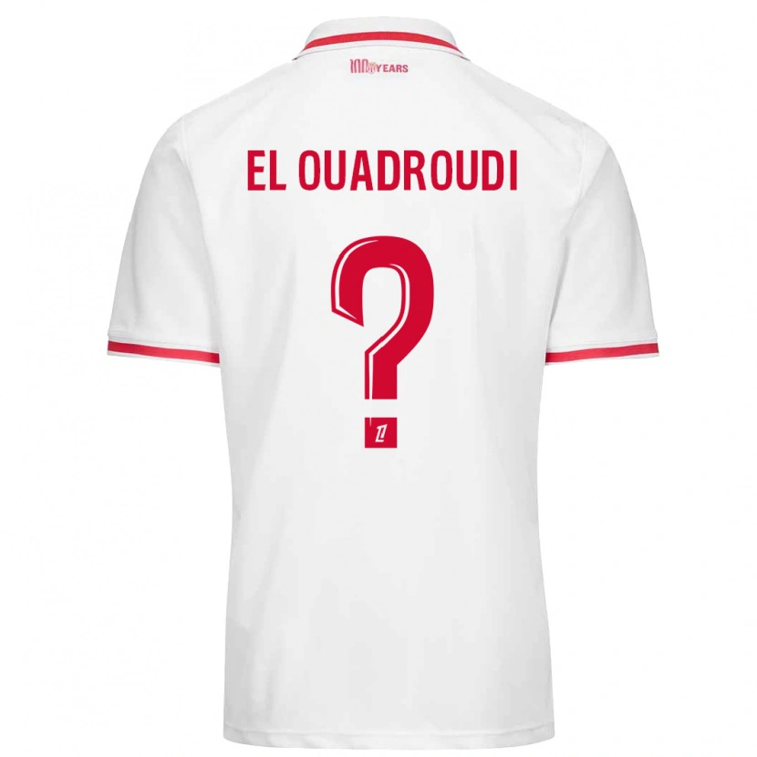 DanxenキッズImrane El Ouadroudi#0白 赤ホームシャツ2024/25ジャージーユニフォーム