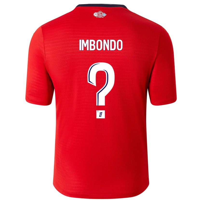 DanxenキッズRamses Imbondo#0赤 白ホームシャツ2024/25ジャージーユニフォーム