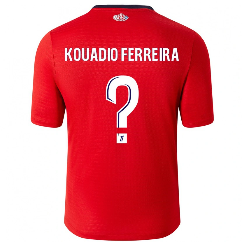 DanxenキッズWilfrid Kouadio Ferreira#0赤 白ホームシャツ2024/25ジャージーユニフォーム