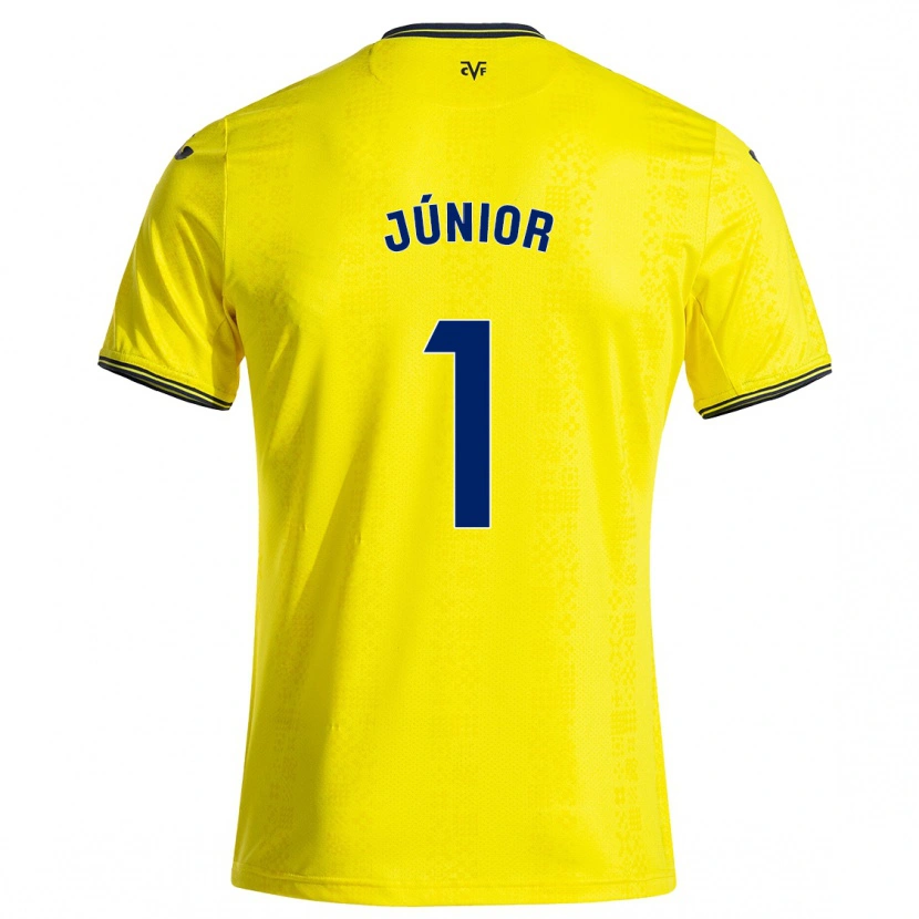 Danxenキッズルイス・ジュニオール#1黄 黒ホームシャツ2024/25ジャージーユニフォーム