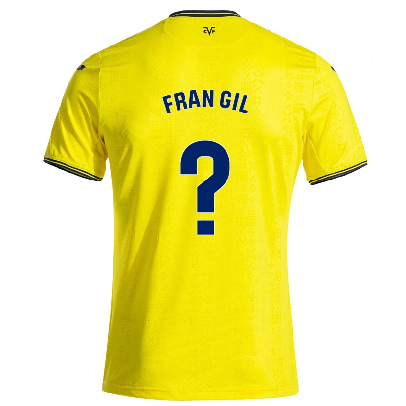 DanxenキッズFran Gil#0黄 黒ホームシャツ2024/25ジャージーユニフォーム