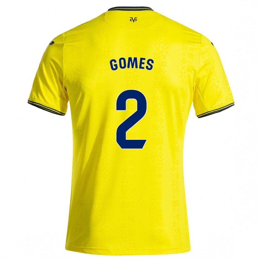 DanxenキッズVique Gomes#2黄 黒ホームシャツ2024/25ジャージーユニフォーム