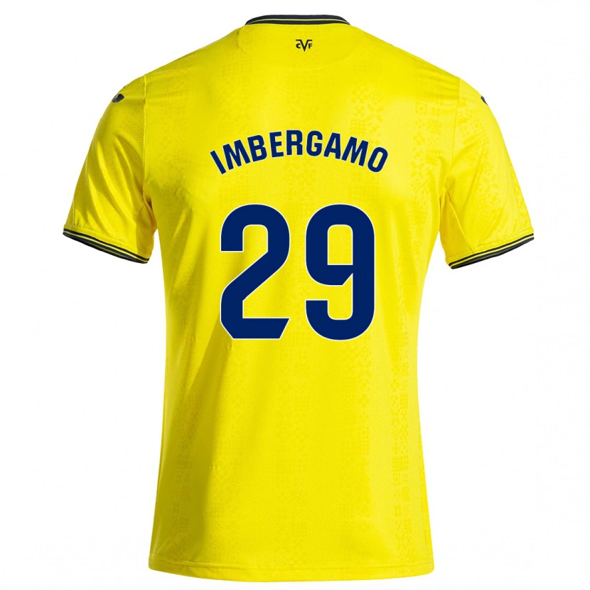 DanxenキッズMar Imbergamo#29黄 黒ホームシャツ2024/25ジャージーユニフォーム