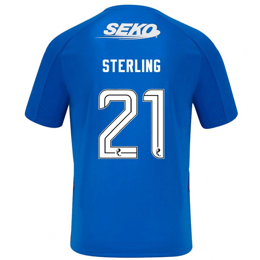 Danxenキッズデュジョン・スターリング#21ダークブルーホームシャツ2024/25ジャージーユニフォーム