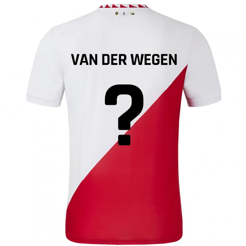 DanxenキッズSil Van Der Wegen#0白 赤ホームシャツ2024/25ジャージーユニフォーム