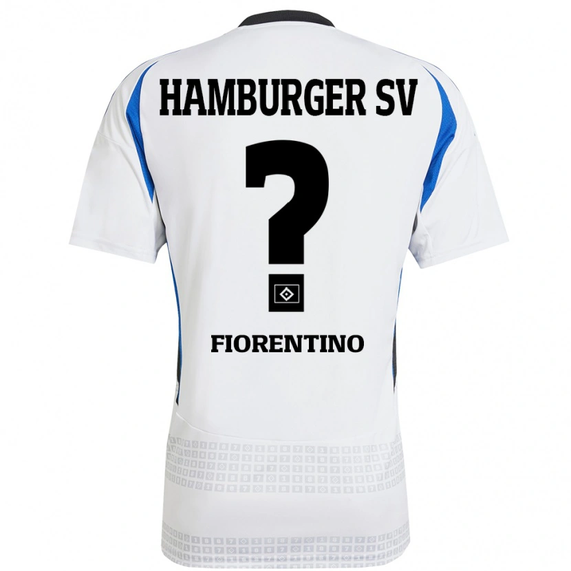 Danxenキッズジャンルカ・フィオレンティーノ#0ホワイト ブルーホームシャツ2024/25ジャージーユニフォーム
