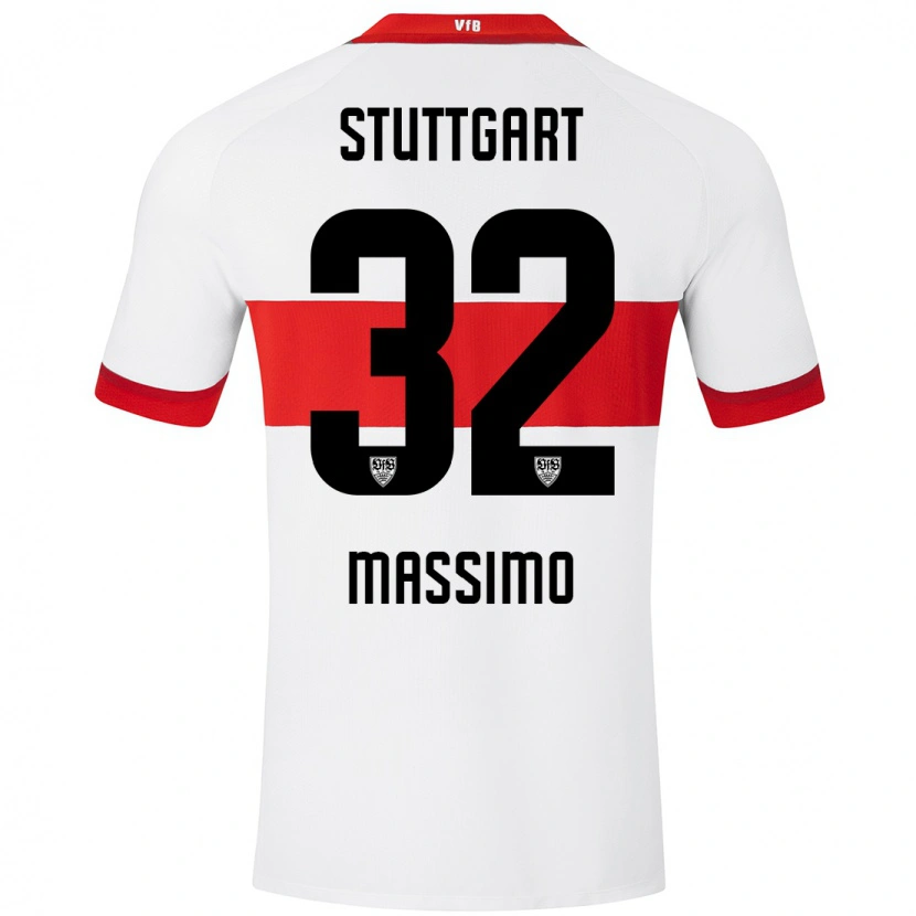 Danxenキッズロベルト・マッシモ#32白 赤ホームシャツ2024/25ジャージーユニフォーム