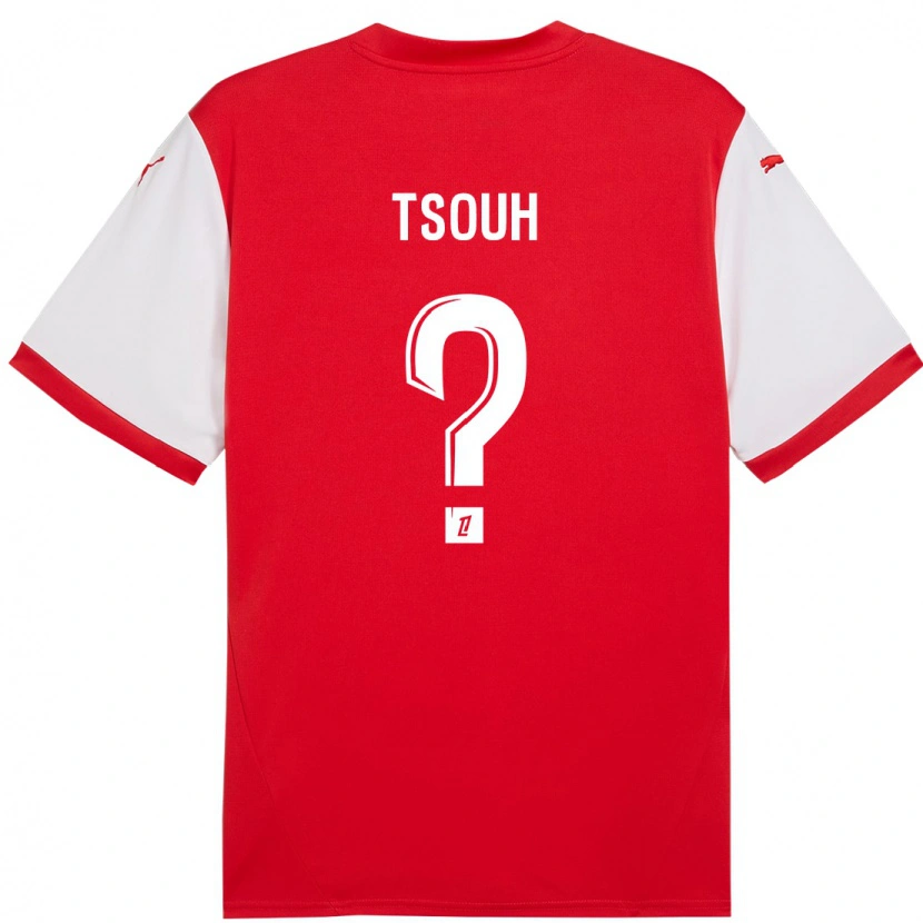 DanxenキッズJustin Tsouh#0赤 白ホームシャツ2024/25ジャージーユニフォーム