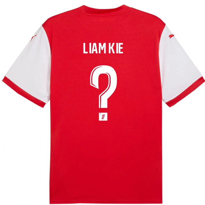 DanxenキッズKhalil Liam Kie#0赤 白ホームシャツ2024/25ジャージーユニフォーム