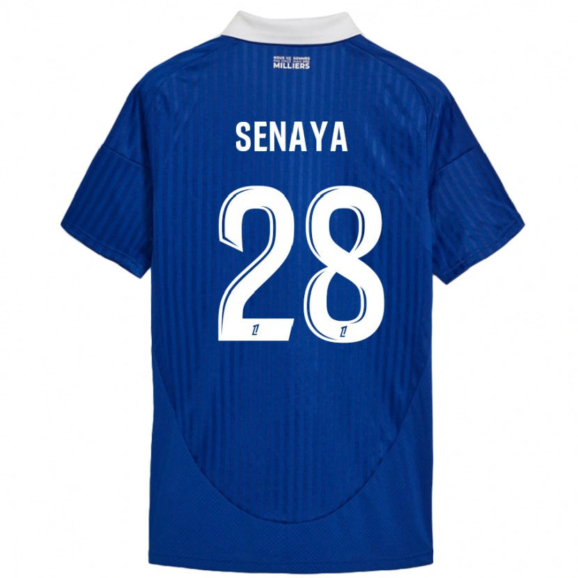 Danxenキッズマービン・セナヤ#28ブルーホワイトホームシャツ2024/25ジャージーユニフォーム